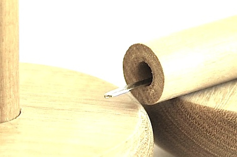 Darning mushroom with needle store in handle